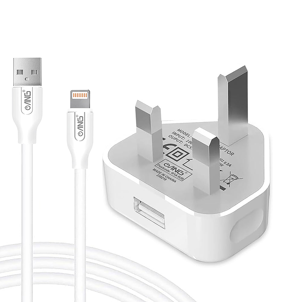 ýýýýýýANG TC05A Single USB Port with Lightning Cable Charger Kit, Compact and Convenient Charging Solution for Apple Devices.ýýýýýý