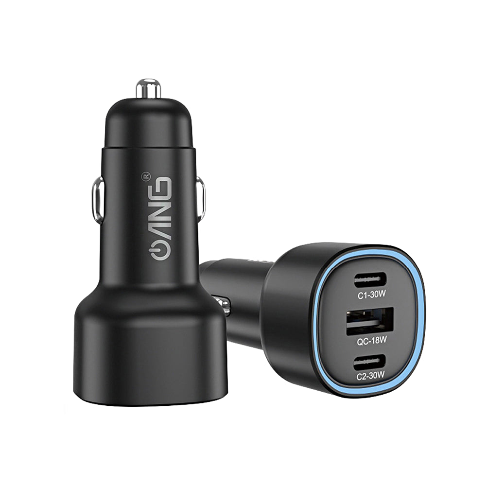 "ANG BR3 Dual PD 30W + QC3.0 18W Fast Car Charger 12V"