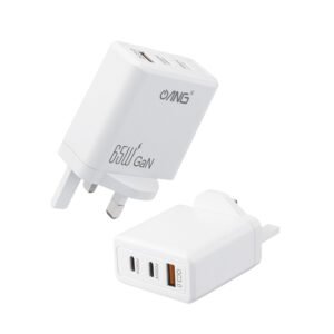 ANG TC80AG - Dual PD 65W USB C + Single USB QC3.0 GaN Turbo Adaptor-2