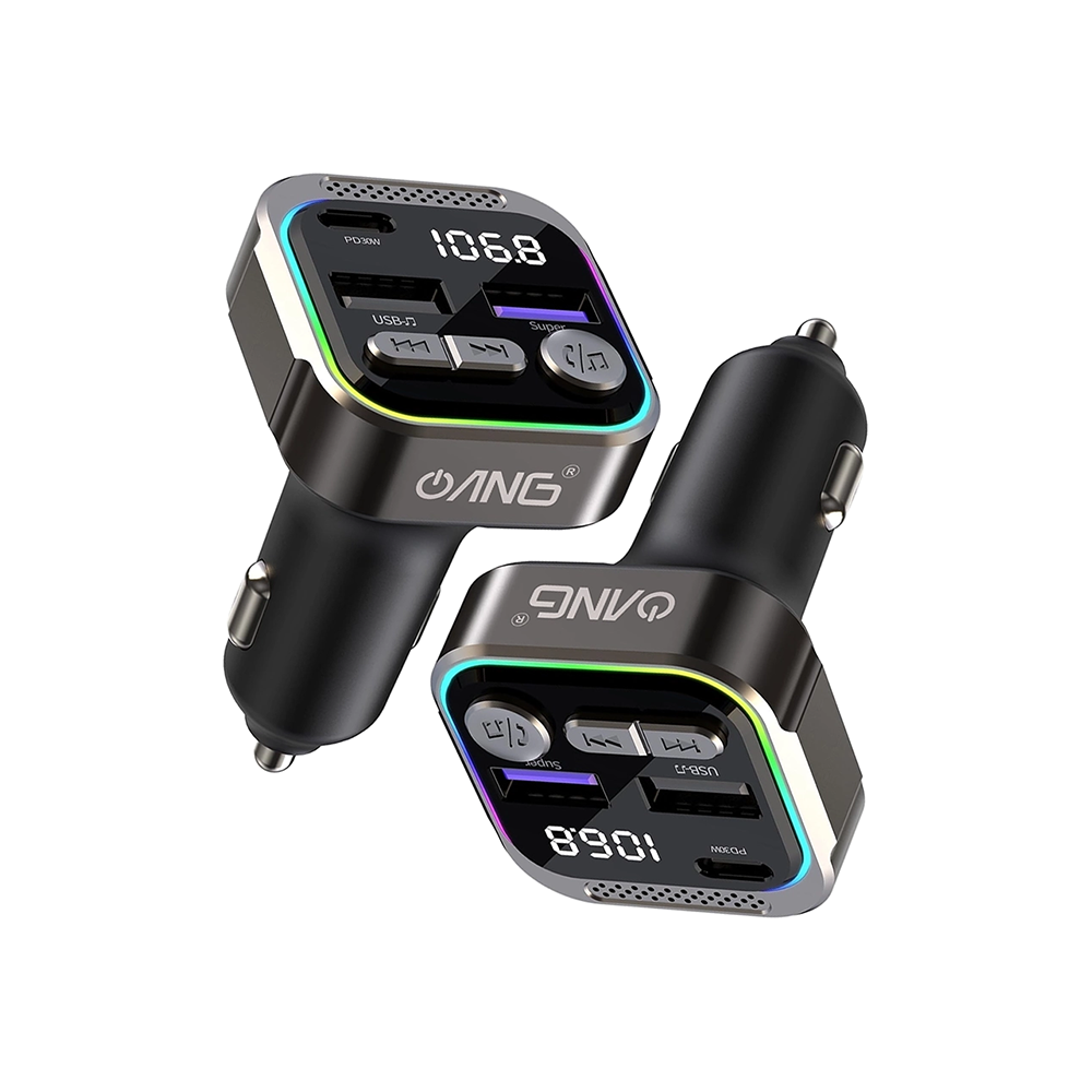 34B ANG FT-02 Single PD 30W + Dual QC3.0 18W In Car Bluetooth FM Transmitter 12V 34B ANG FT-02 Single PD 30W + Dual QC3.0 18W In Car Bluetooth FM Transmitter 12V